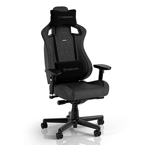 noblechairs Epic TX Compact Chaise Gaming Tissu Respirant, Fauteuil de Bureau Ergonomique, Siege Gamer pour Les Usagers Pesant Jusqu'à 120 kg et d'une Hauteur de 1,7 Mètre, Anthracite