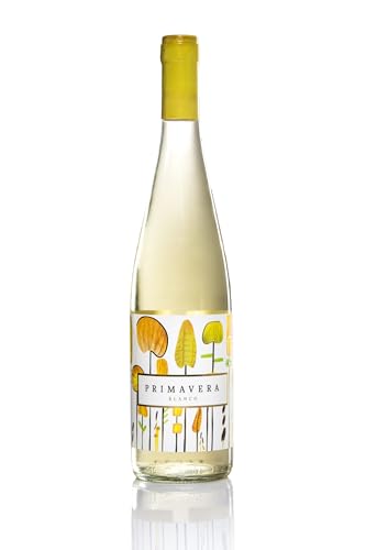 Vino Primavera Sani I.G.P. De la Tierra de Extremadura – Chardonnay, Moscatel y/o Sauvignon Blanc – Vino Joven Afrutado Semi-Dulce Vegano – 75 cl
