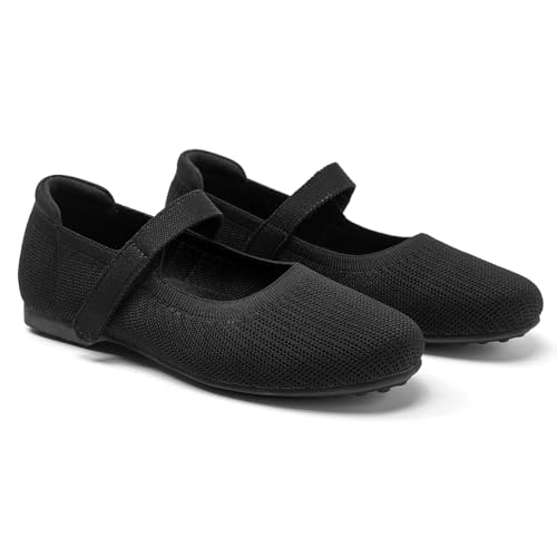 Women's Mary Jane Flats Adjustable Straps Ballet Breathable Shoes Washable Slip On for Work Weddings Travel Casual Round Toe Comfortable Flats3