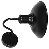 Healeved Industrielle Außenwandleuchte aus Eisen Vintage Wandleuchte für Veranda Terrasse und Balkon 24cm Schwarze Außenbeleuchtung