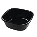 Qsbon Black Dish Pan / Wash Basin, 10 Quart, 3-Pack