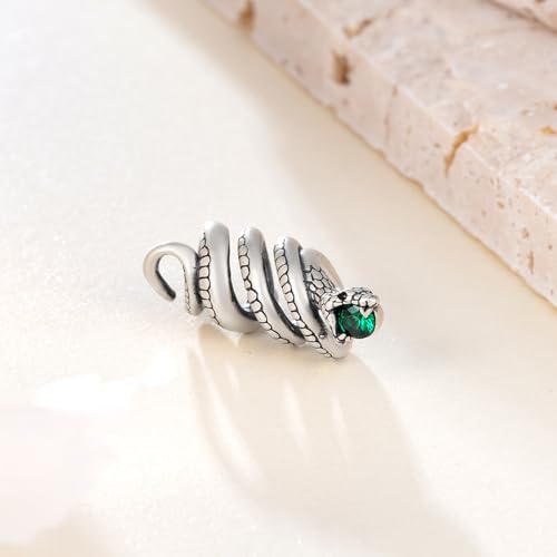 Snake Charm 925 Sterling Silver Serpent Beads Animal Charms for Bracelets Snake Jewelry Gifts for Women2