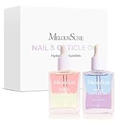 MelodySusie 2Pcs Cuticle Oil,Nail Strengthener with Jojoba & Vitamin E, Nail Growth that Repairs ...