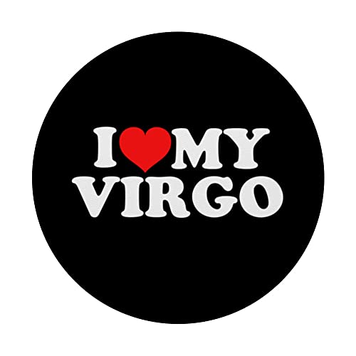 I Love My Virgo PopSockets Swappable PopGrip, Black - Image 3