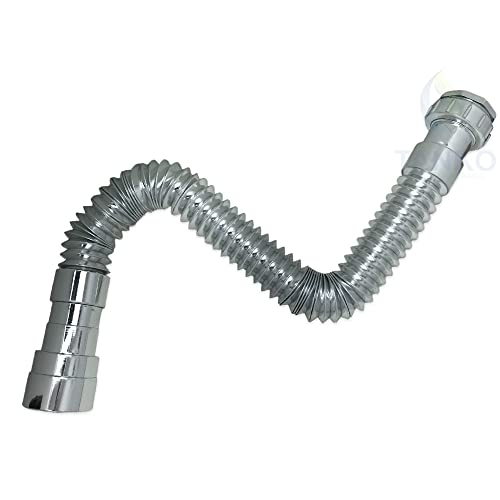 Sifão Cromado Pia Cozinha Lavabo Banheiro Universal Flexível