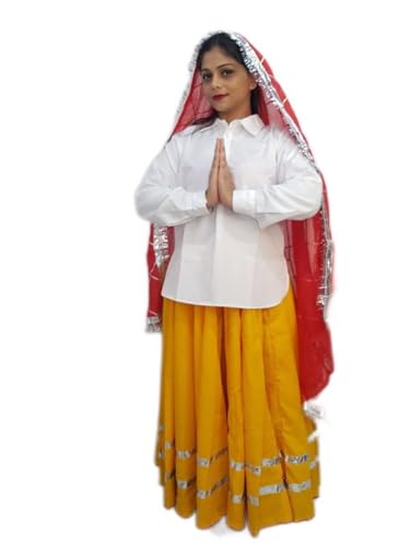 Image of BookMyCostume Haryana State Traditional Thel Costume for Girls and Women 6-7 years