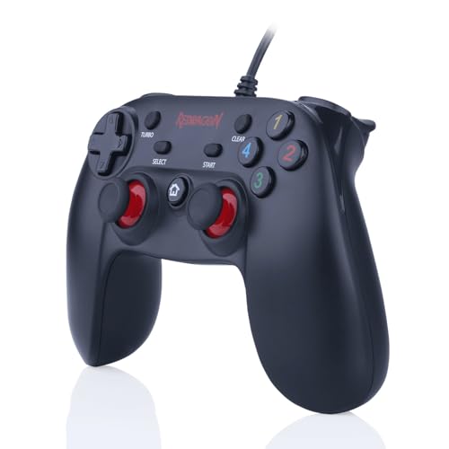 Controle Gamer Redragon Saturn Preto USB com Vibração G807 glide