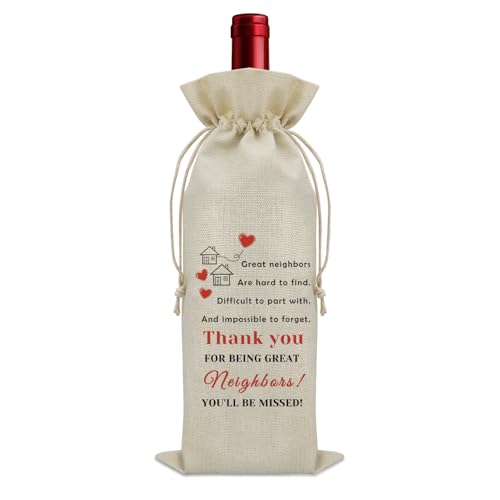 Neighbors Gifts Wine Bag Farewell Gifts for Neighbors Moving Away Thank You Gifts for Neighbors Wine...