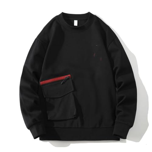 Pull à manches longues col rond style ample et décontracté pour homme moderne