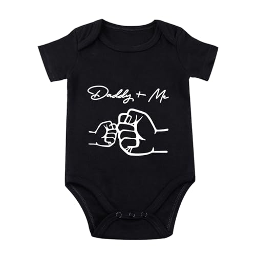 Consejos para Comprar dia del padre bebe que puedes comprar esta semana. 48 Listery - Body de papá y mí, para bebé, con texto 'I Love Daddy', divertido para el día del padre, de 0 a 6 meses, Negro, 3months