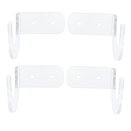 POPETPOP 4pcs Transparent Acrylic Baseball Bat Bracket Wall Mount Holder Softball Display Rack for Collectible Bats Autographs Souvenirs Durable Storage