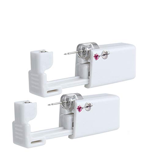 2 Pack Ear Piercing Gun Self Ear Piercing Kit Disposable Ear Piercing Gun Kit with Earring Studs