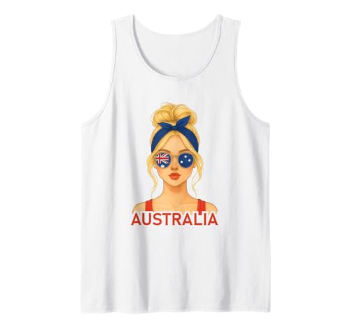 Australian Girl Australia Flag Australian Girlfriend Wife Camiseta sin Mangas