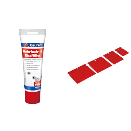 Baufan 4016215101421 Bohrloch- und Rissfüller Spachtelmasse, weiß & HELPMATE - Malerspachtel aus Kunststoff