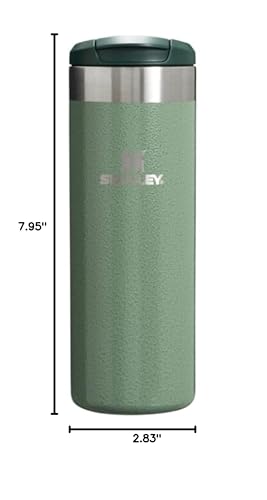 Image of Stanley AeroLight Transit Bottle 16 oz | Locking Drink Through Lid | Leak Resistant Water Bottle or Coffee Travel Mug | Lightweight Insulated Stainless Steel | BPA-Free | Hammertone Green