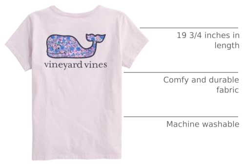 Image of Vineyard Vines Girls' Girls' Helen Floral Whale Fill Short-Sleeve Pocket Tee