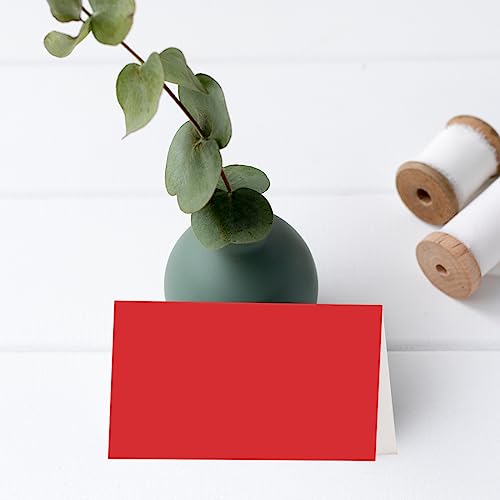 Andaz Press Table Tent Printable Place Cards On Perforated Paper, Blank Red, 20-Pack, Placecards Table Settings For Baby Bridal Wedding Shower, Anniversary Celebration, School Graduation #TOP1