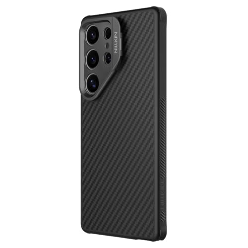 Image of Nillkin for Samsung Galaxy S25 Ultra Case CarboProp Case | Kickstand Carbon Fiber with Camera Cover [ Compatible with Magsafe /Military Grade Drop Tested ]- 6.9'' Black