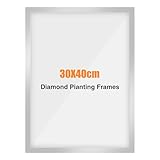 NAIMOER Upgraded 2Pack Diamond Painting Frames, Frames for 30x30cm Diamonds Painting Canvas, Magnetic Diamonds Art Frame Self-Adhesive, Diamond Painting Frame with Hooks for Wall Window Door