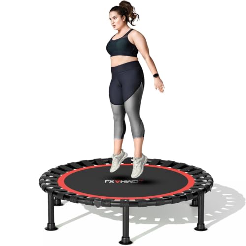 Image of ZCMHAXJ Foldable Mini Trampoline, 36 inch /40 inch /48 inch Rebounder Trampoline for Adults & Kids, 440lbs Capacity Indoor Fitness Workout Exercise Equipment