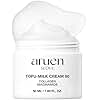 aruen Tofu Collagen Dual-Firming Jelly Cream - 80% Fermented Soy Milk + Bean Essence + Niacinamide - Korean Glass Skin Tightening, Daily Facial Moisturizer (1.69 fl.oz | 50ml)