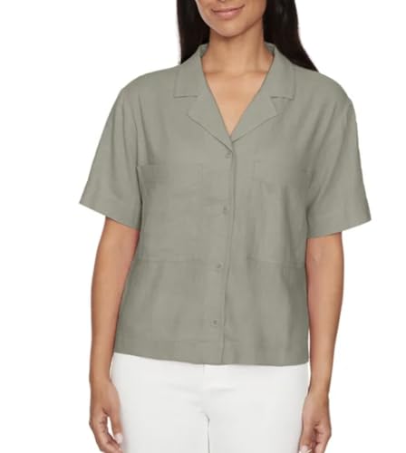 Chemise en lin Buffalo David Bitton manches courtes boutonnée été