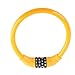 POCREATION 4-Digit Lock Cable, High Security Zinc Alloy Lock, Convenient to Carry, Long Service Life, for Cycling Outdoors, Cable Locks for Outdoors (Orange)