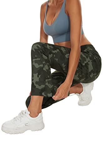 Arunlluta Hiking Pants Women Lightweight Cargo Pants Quick Dry Joggers For Women With Pockets Water-Resistant Travel Pants Army Camo #TOP4