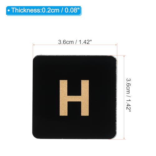 PATIKIL Self Stick C/H Water Label, 6 works/12 Pack Acrylic Square Shape Hot/Cold Sticker Signs for Faucets Sinks Black - Image 2
