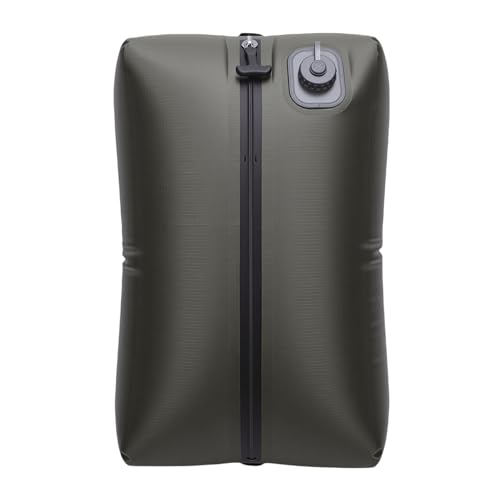 Tangxi Bolsa de Vacío de Viaje Reutilizable con Bomba, Ahorro de Espacio para Compresión de Ropa, Ideal para Acampar, Mochilero, Poliéster Impermeable 20L (rejilla verde)