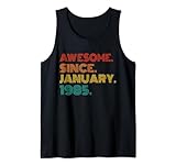 Photo Gallery awesome since january 1985 men women birthday 1985 vintage canotta Photo Gallery awesome since january 1985 men women birthday 1985 vintage canotta