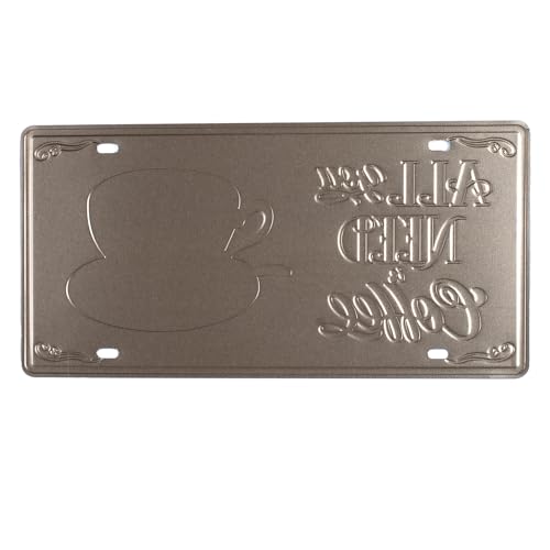 Image of inchAll You need is Coffee inch Vintage Retro Metal Signs - License Wall Plate, Car Tag - Ideal for Cafe, Restaurant, Shop, Home, Hotel, Club, Office, Living Area - Design Plaque