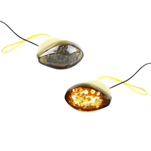 LIUJJYH Flush Mount LED Turn Signals Amber Motorcycle Blinkers Compatible with Honda FZ1 Grom CBR600F4 CBR1000RR CBR600RR CBR600F4I CBR929RR
