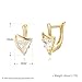 WSKFLY Women's Geometric Triangle Cubic Zirconia Hoop Earrings 14K Gold Plated Hypoallergenic Ear Jewelry Fashion Statement Accessories
