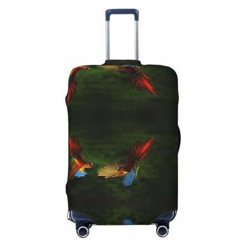 Hybrid Parrot in the Forest Luggage Cover Washable Elasticated Luggage Covers for Suitcase tsa Approved Stylish Dust and Scratch Resistant Luggage Case Protector for Kids and Adults -