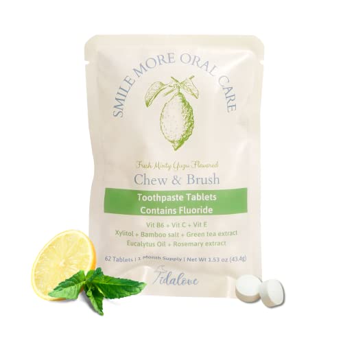 Tidalove Smile More Toothpaste Tablets with Fluoride, AntiCavity