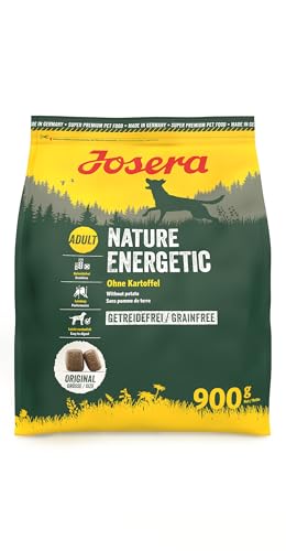 JOSERA Nature Energetic (5 x 900 g) | Adult | Premium Trockenfutter für ausgewachsene & sportliche Hunde | Geflügel & Erbsen & Süßkartoffel - ohne Kartoffel | getreidefrei | Hundefutter | 5er Pack