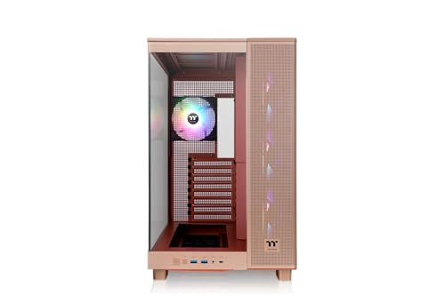 Gabinete Thermaltake View 380 XL TG ARGB Gravel Sand Mid Tower ATX con vidrio templado y ventiladores ARGB preinstalados miniatura 2
