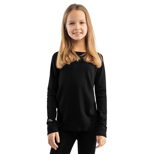 Merino Wool Base Layer Kids - Midweight Long Sleeve Merino Wool Top Kids - Unisex Kid Thermal Underwear