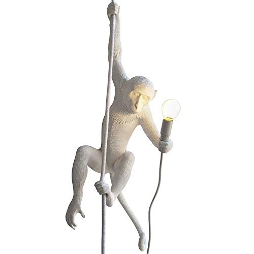 Lampada In Resina "Monkey Lamp" Cm.37X25 H.76,5 - Con Corda