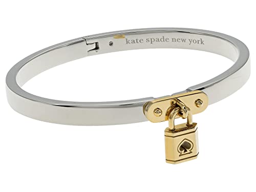Kate Spade New York Pulseras con dijes de candado y espadas, Plata