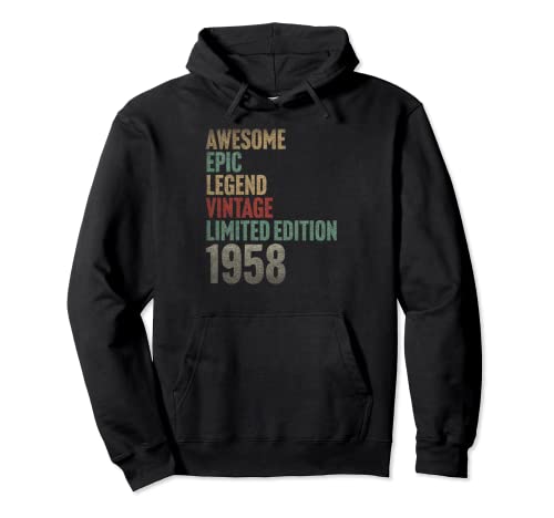 Est 1958 Limited Edition 65th Birthday Gifts 65 Year Old Sudadera con Capucha