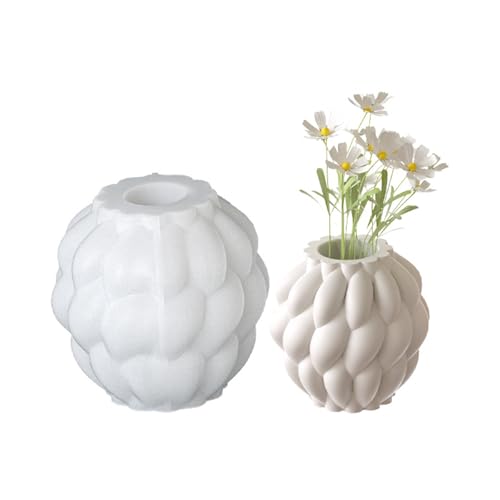 Moderno jarrón de silicona molde artesanal giratorio forma de gotas de lluvia multiuso decoración del hogar creativa maceta de hormigón molde