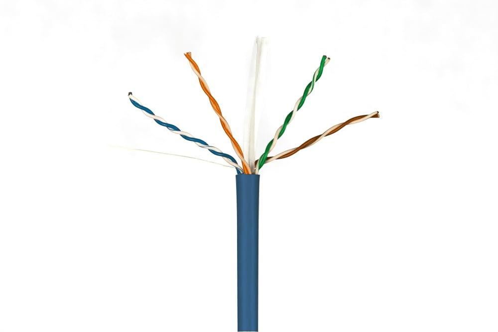 Danicom CAT6 UTP - Conductor rígido (500 m, PVC (Dca), POE, Ethernet, LAN, cable de conexión, cable de datos, RJ45, para armarios de servidores, conmutadores, routers, módems