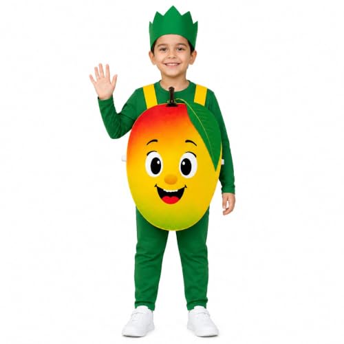 Image of Raj Costume Kids Fruit & Vegetable Fancy Dress Costume | Soft Felt Fruit and Vegetable Cutout Costume for Boys & Girls | School Annual Function