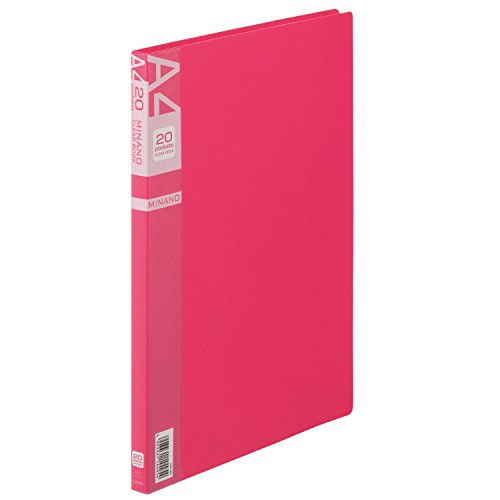 ライオン事務器 クリアーブック MINANO 20ポケット A4S CR-20M R レッド