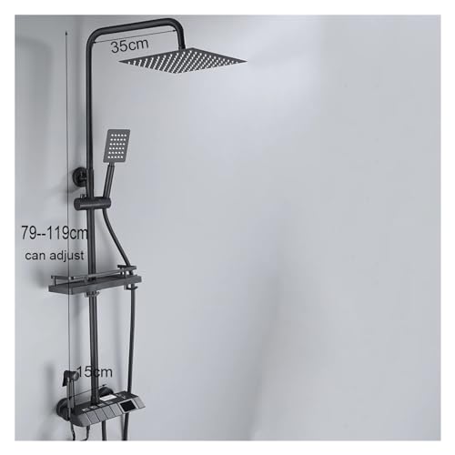 Ensemble de douche à affichage LED en laiton pour éviter les brûlures - 7