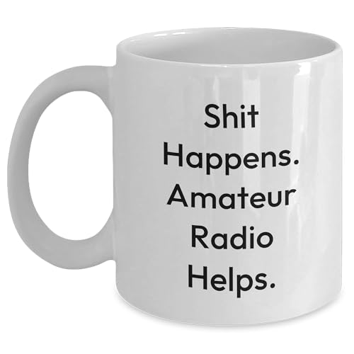Taza de café blanca Bandillero 11 onzas para radioaficionados miniatura 1
