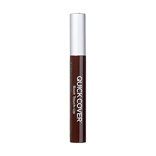 RED by KISS Quick Cover Root Touch Up Rescue (Natural Medium Brown) Mascara Natural Water-Resistant Temporary Gray Concealer Cover Up Brush for Hair Mustache & Beard, Formulated with Jojoba Oil