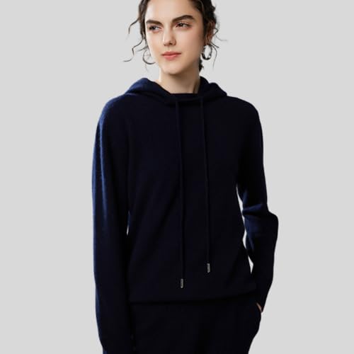 SHABADUER Women's Knit Hoodie Sweater and Pants Set - Back View
